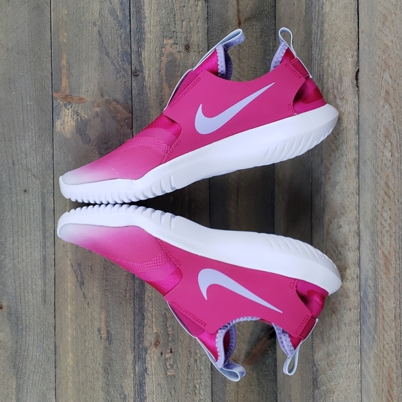 Nike Flex Runner (GS) Youth Girls 7 Women's 9 Slip On Sneakers Fireberry - Picture 6 of 9